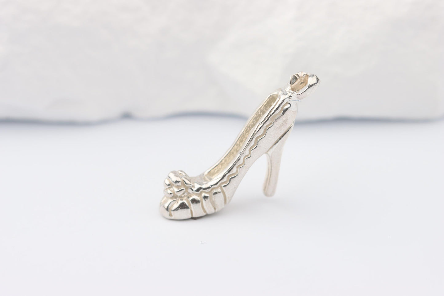 Silver Stiletto Heel Charm Necklace