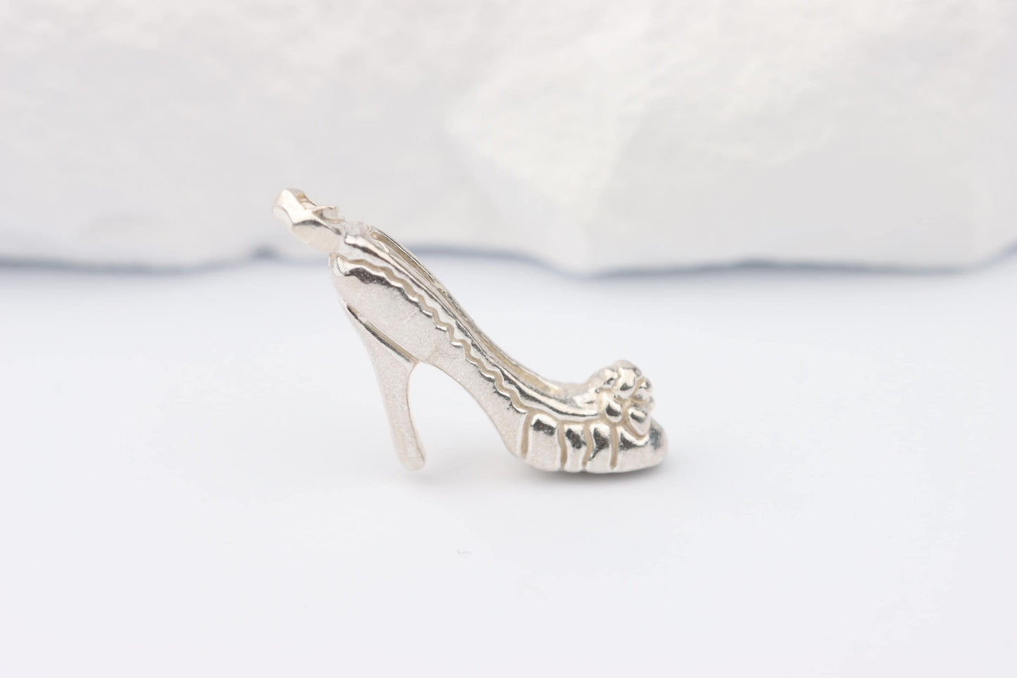 Silver Stiletto Heel Charm Necklace