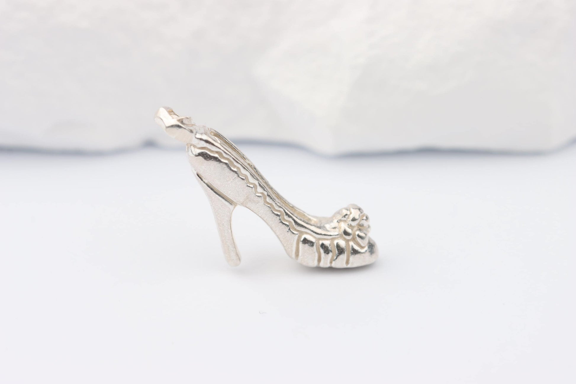 Silver Stiletto Heel Charm Necklace