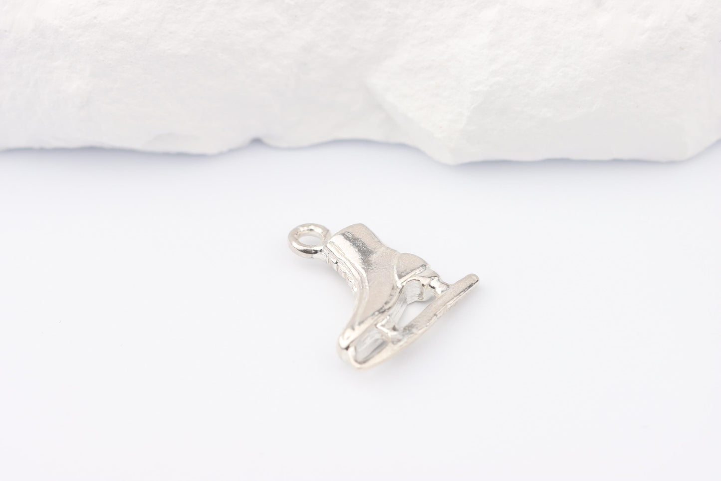 Silver Ice Skating Boot Charm Necklace