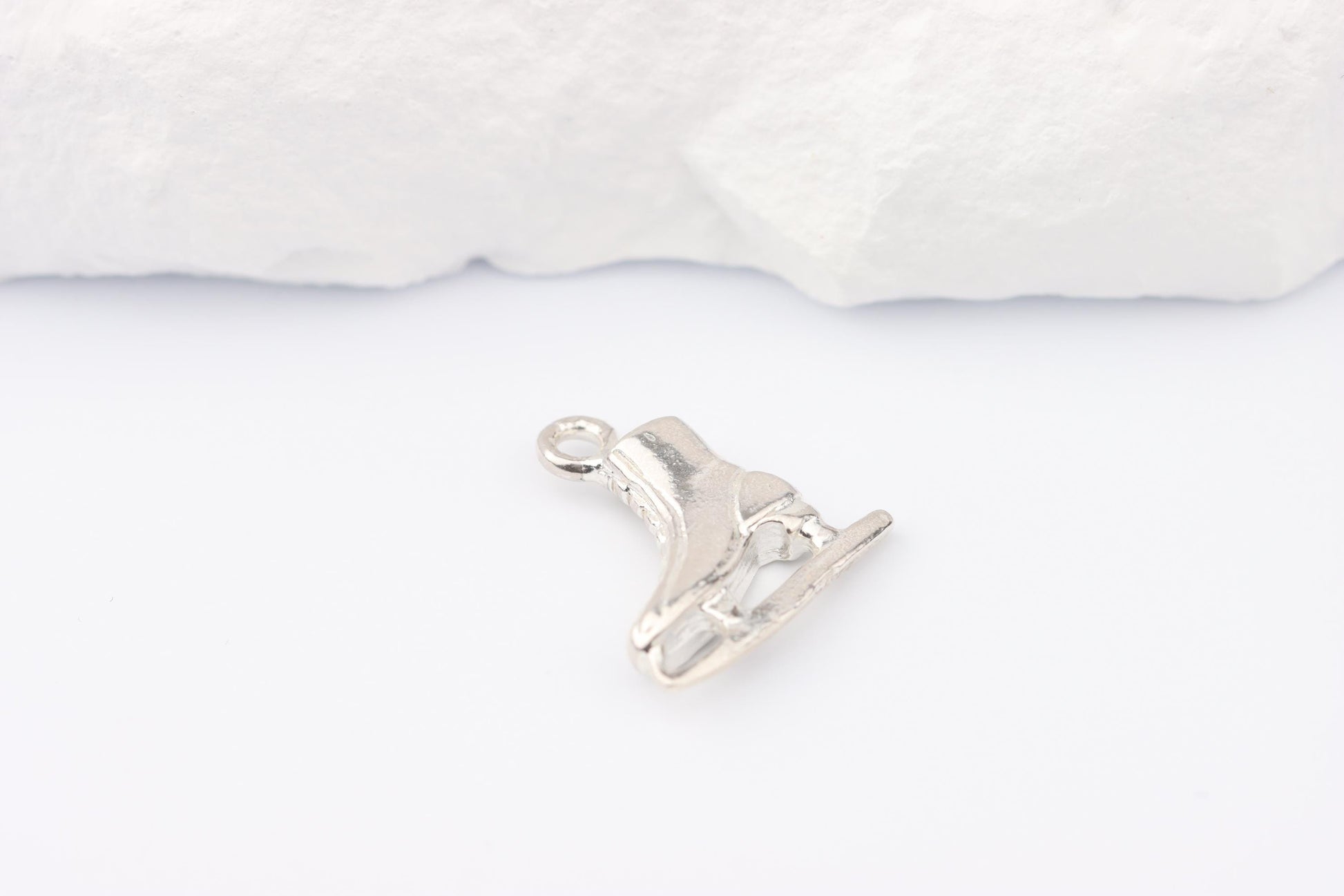 Silver Ice Skating Boot Charm Necklace