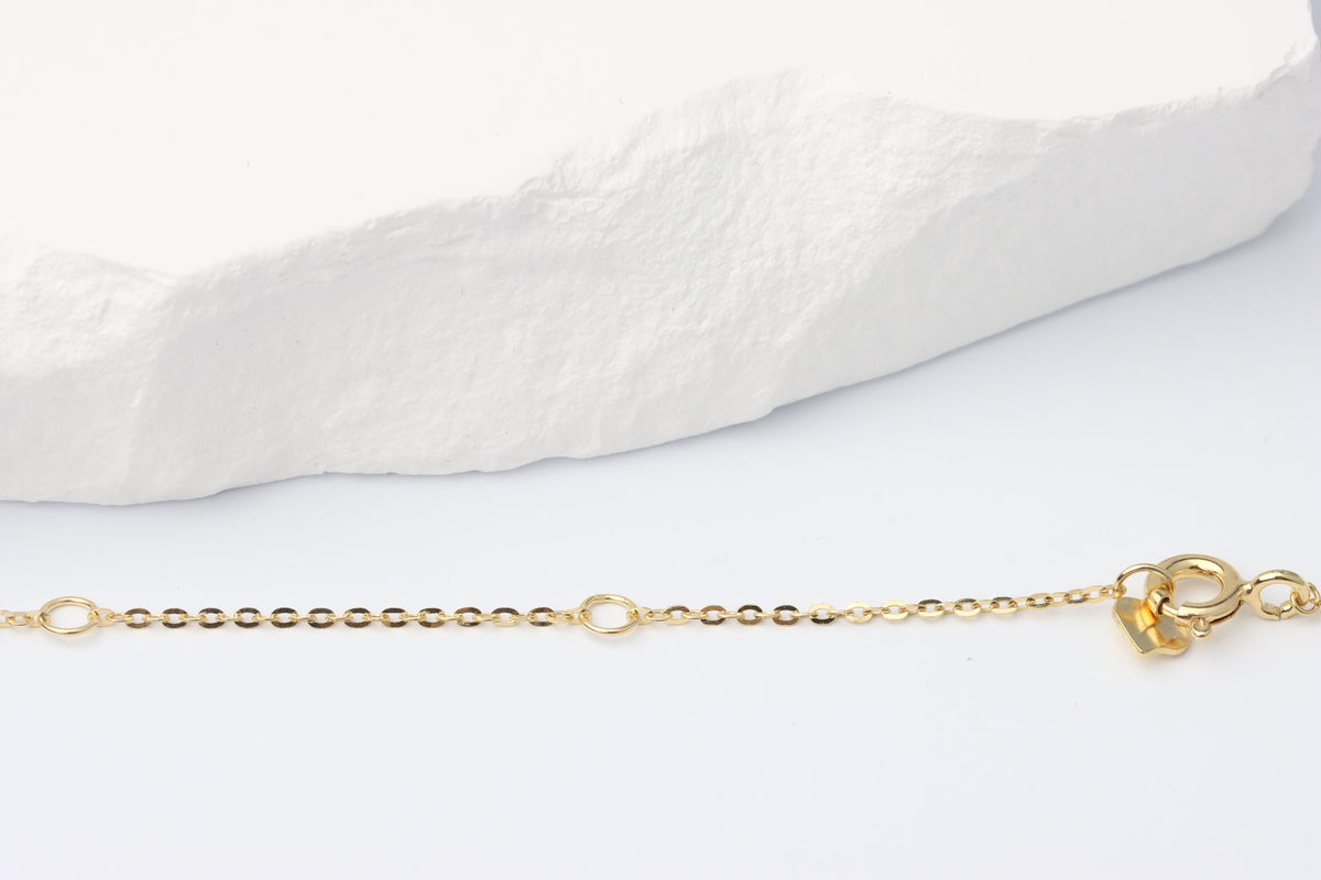 Gold CZ Disc Pendant Necklace, Dainty Sparkling Jewellery Gift for Her