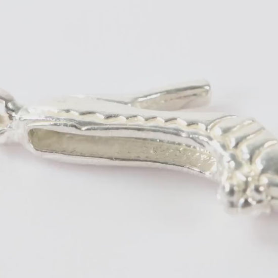 Silver Stiletto Heel Charm Necklace