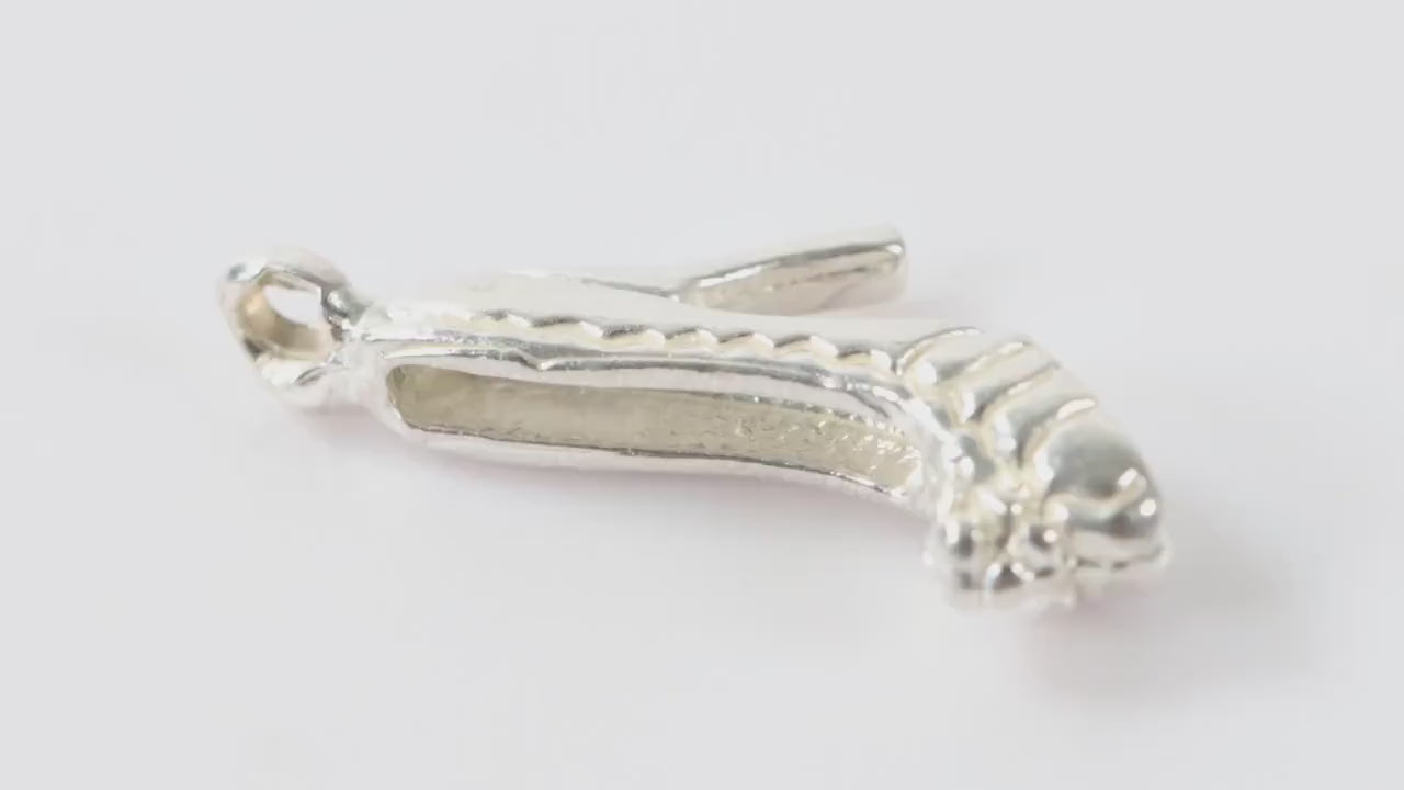 Silver Stiletto Heel Charm Necklace