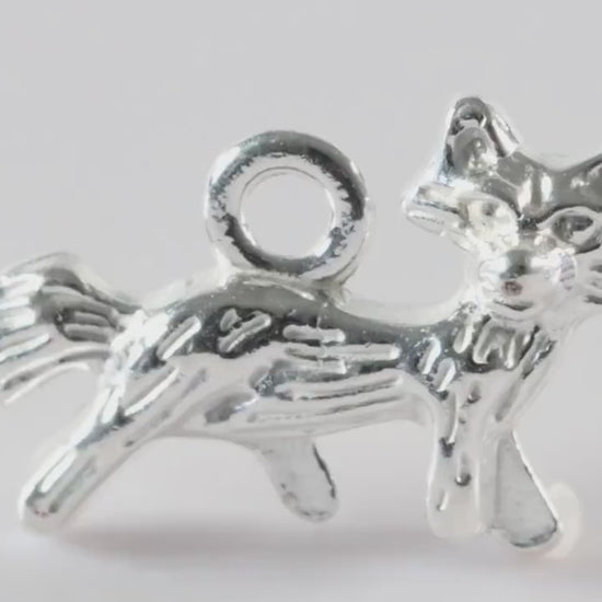 Silver Fox Charm Necklace