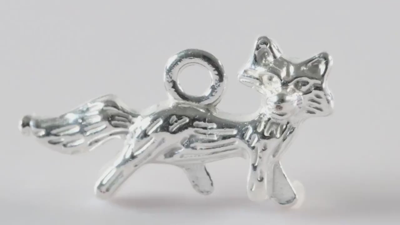 Silver Fox Charm Necklace
