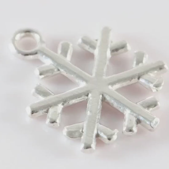Silver Snowflake Charm Necklace